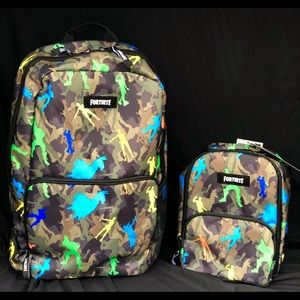 Fortnite Camo Backpack & lunch box NEW SET!!